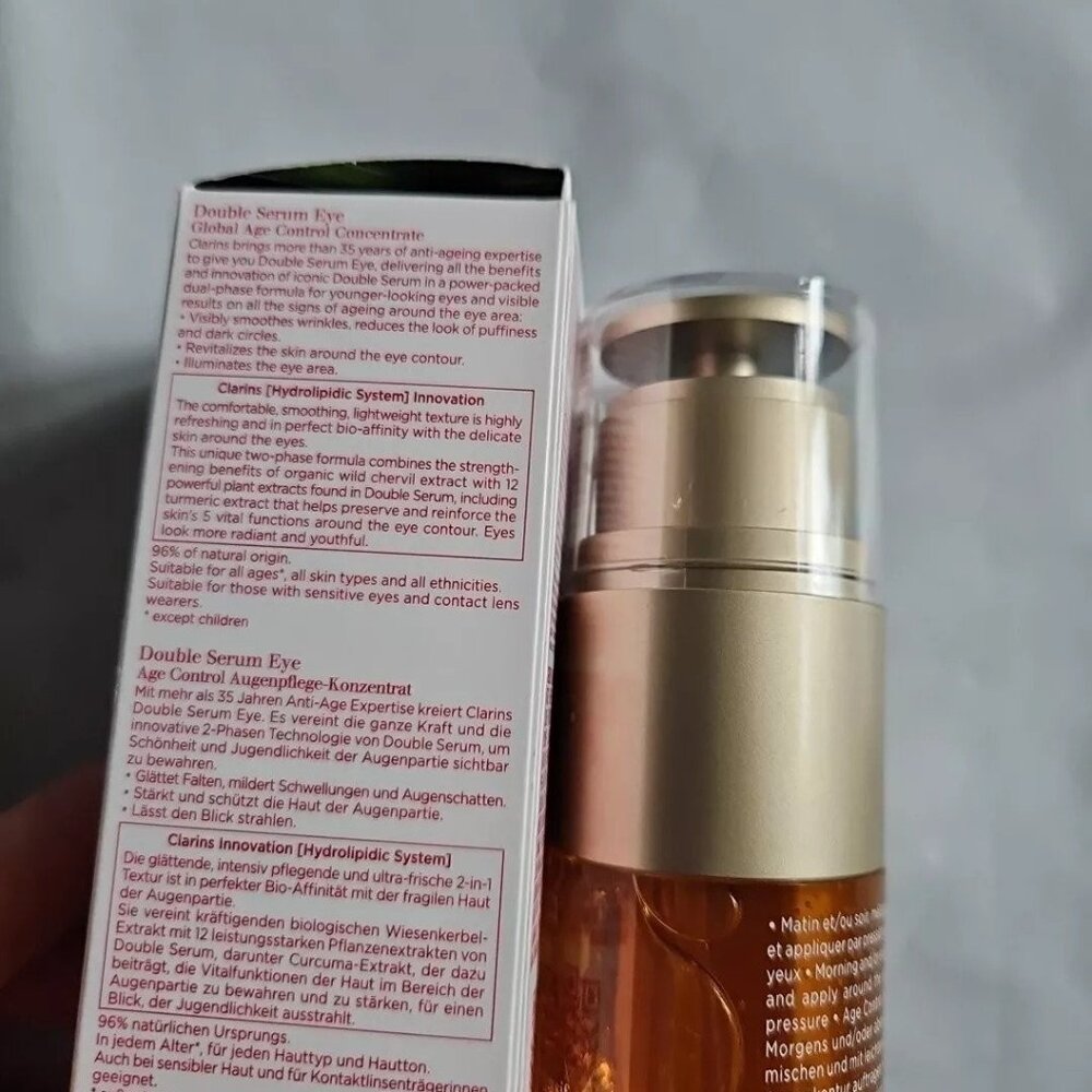 (for 2 bottles) Clarins double serum for EYE 20ml - Picture 3 of 7